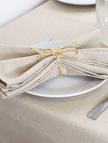 Lot de 6 serviettes de table 100% Lin LINELLE