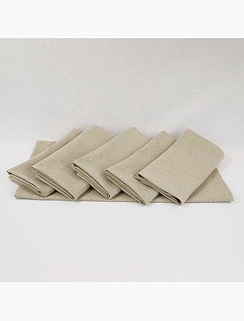 Lot de 6 serviettes de table 100% Lin LINELLE