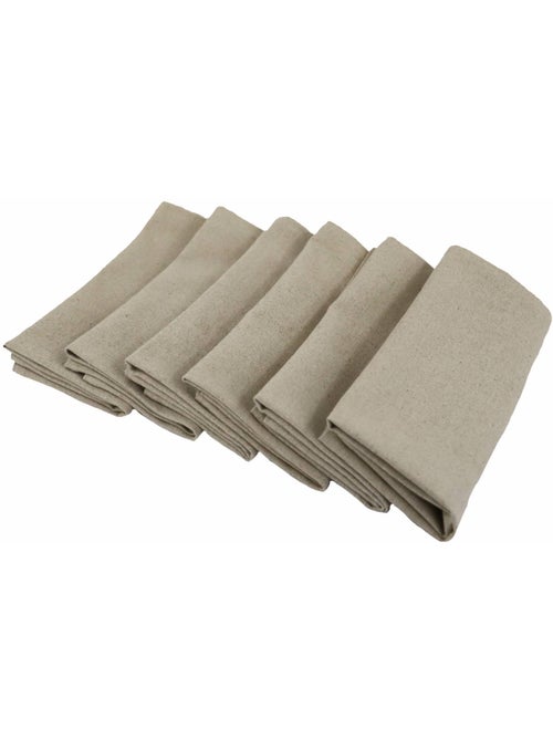 Lot de 6 serviettes de table 100% Lin LINELLE - Kiabi Lot de 6 serviettes de table 100% Lin LINELLE - Kiabi