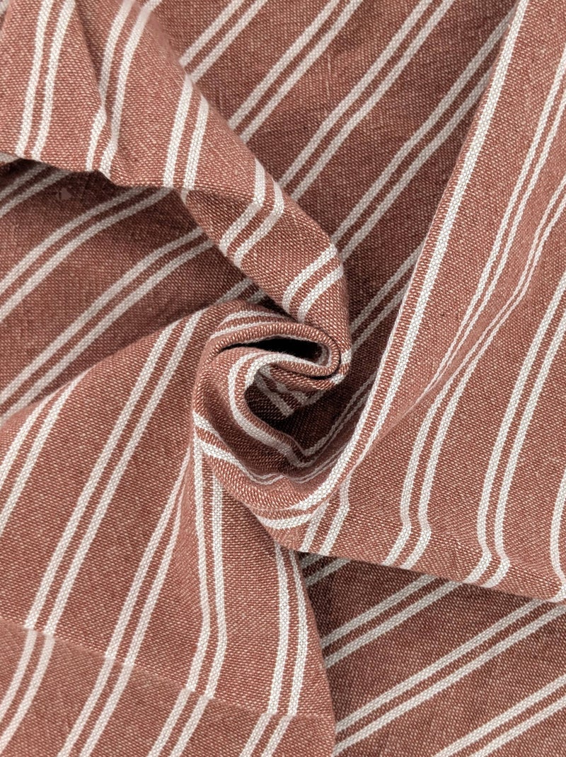 Lot de 6 serviettes de table coton LILI Rouge foncé - Kiabi