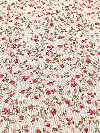 Lot de 6 serviettes de table coton lin FLORALIE