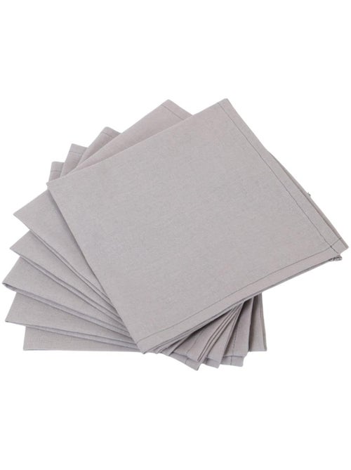 Lot de 6 serviettes de table coton lin METIS - Kiabi