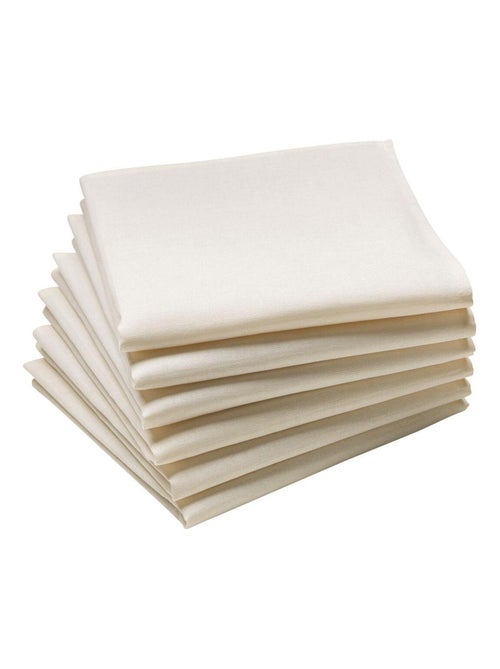 Lot de 6 serviettes de table en coton, Made in France, CAMBRAI - Kiabi