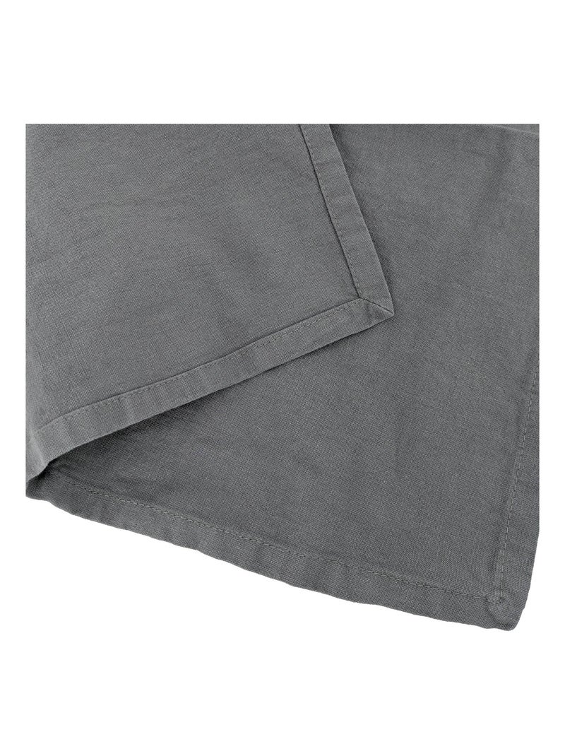 Lot de 6 serviettes de table MATTIS gris anthracite - Kiabi