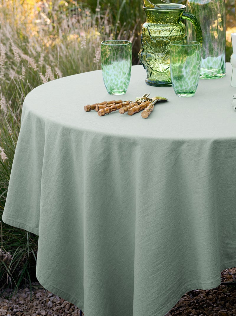 Lot de 6 serviettes de table MATTIS Vert anis - Kiabi