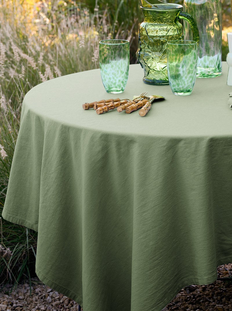 Lot de 6 serviettes de table MATTIS Vert bouteille - Kiabi