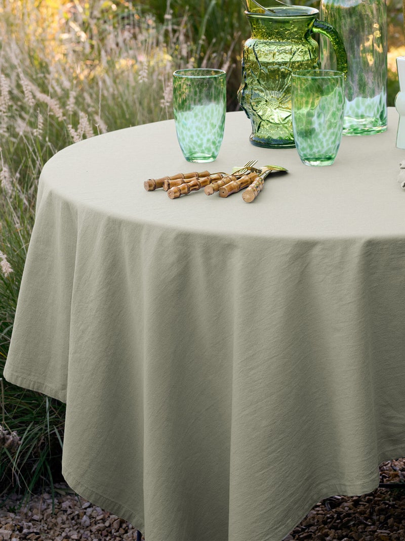 Lot de 6 serviettes de table MATTIS Vert kaki clair - Kiabi