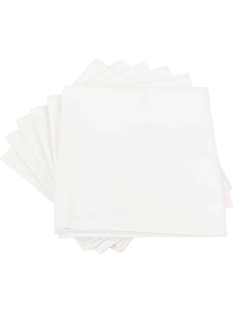 Lot de 6 serviettes de table  satin de coton LUXE Blanc - Kiabi