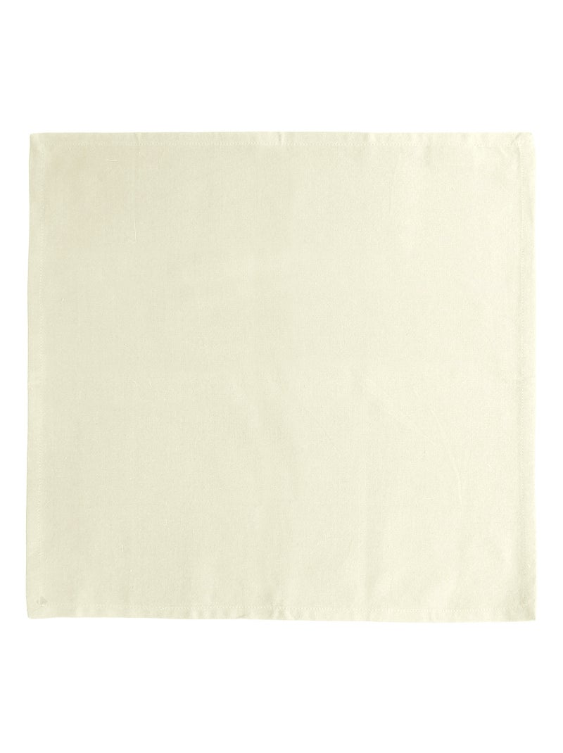Lot de 6 serviettes de table YUCO coton Ecru - Kiabi