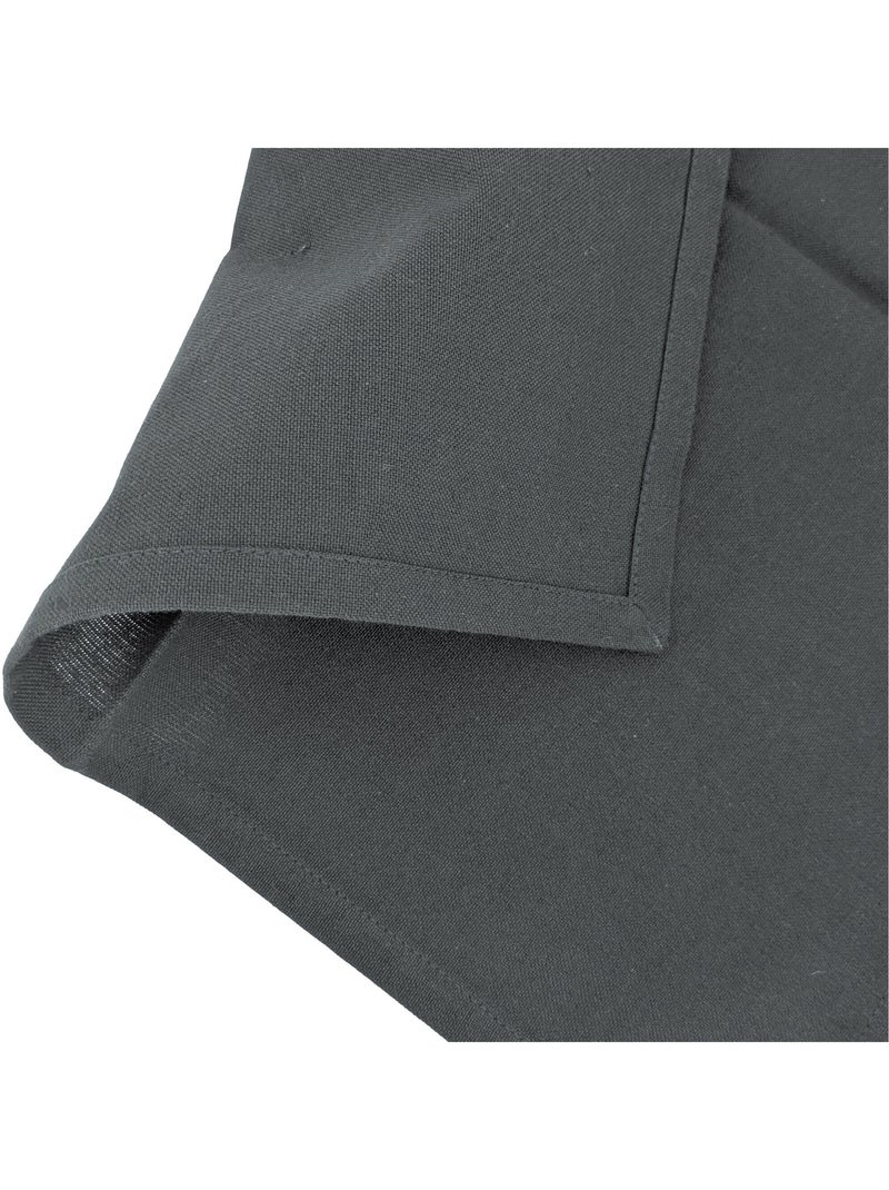 Lot de 6 serviettes de table YUCO coton gris anthracite - Kiabi