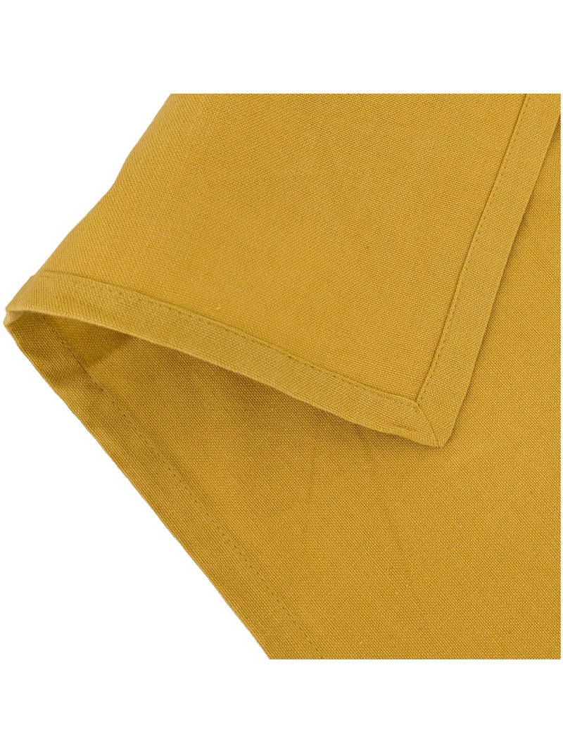 Lot de 6 serviettes de table YUCO coton Jaune or - Kiabi