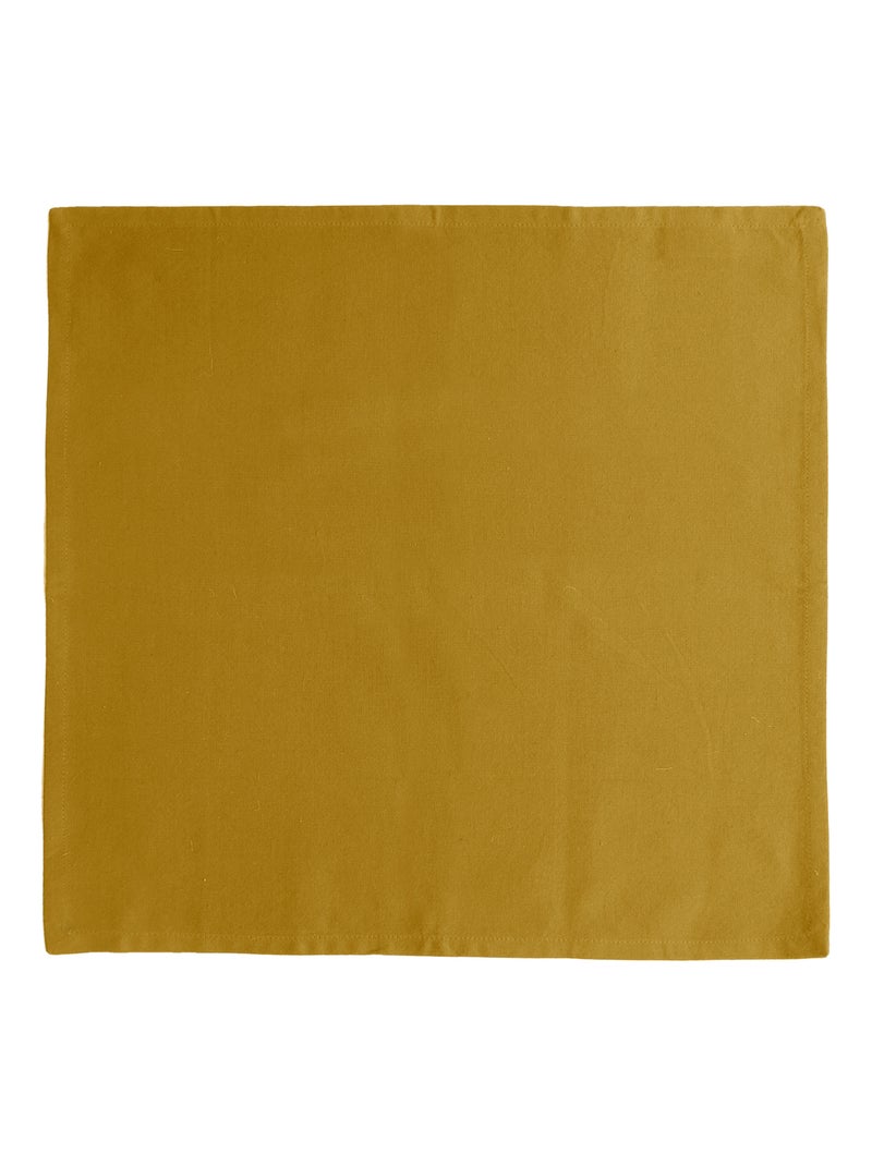 Lot de 6 serviettes de table YUCO coton Jaune or - Kiabi