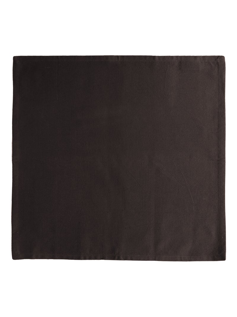 Lot de 6 serviettes de table YUCO coton Marron cappuccino - Kiabi