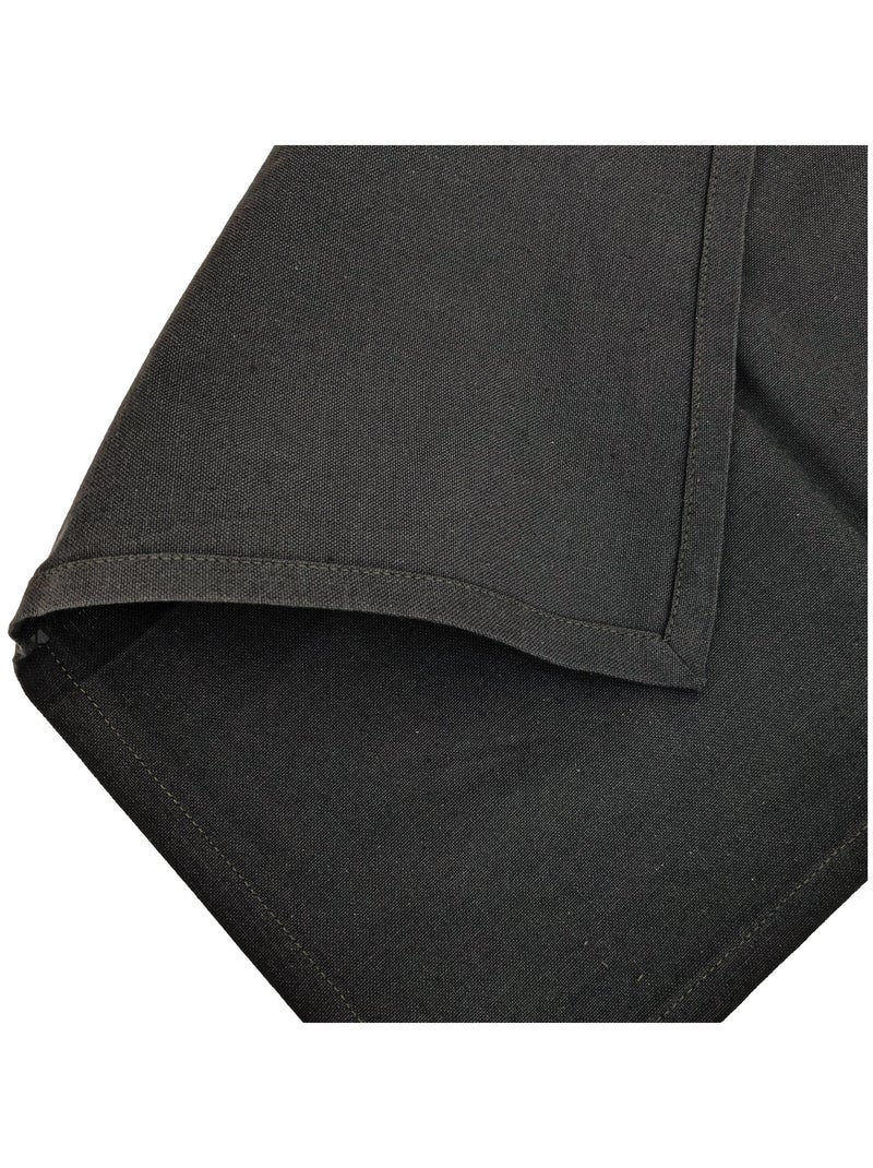 Lot de 6 serviettes de table YUCO coton Noir - Kiabi