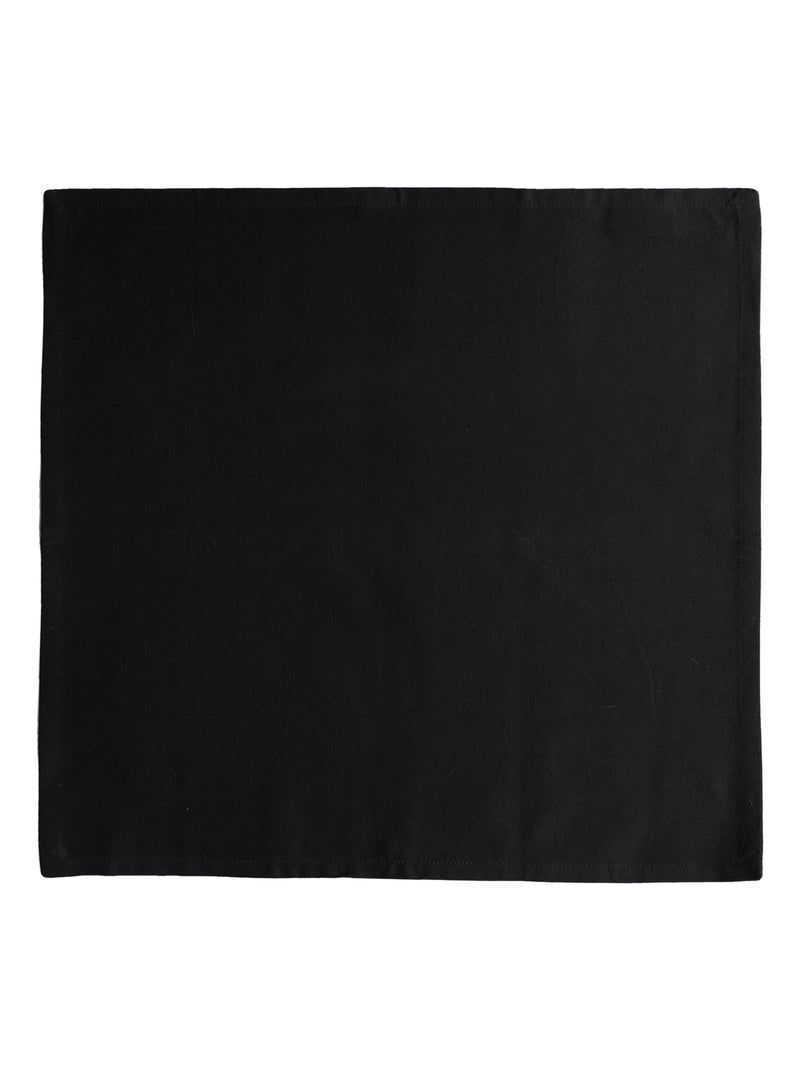 Lot de 6 serviettes de table YUCO coton Noir - Kiabi