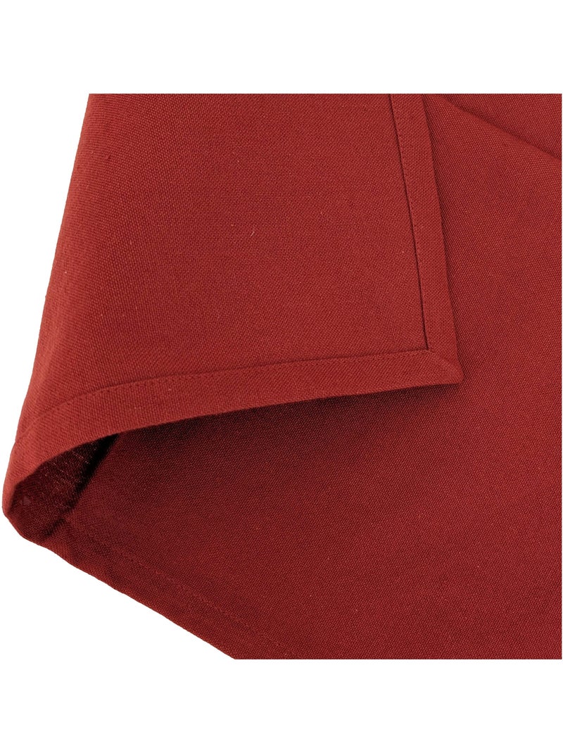 Lot de 6 serviettes de table YUCO coton Rouge brique - Kiabi