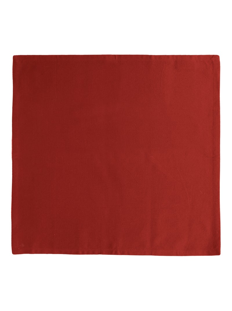 Lot de 6 serviettes de table YUCO coton Rouge brique - Kiabi