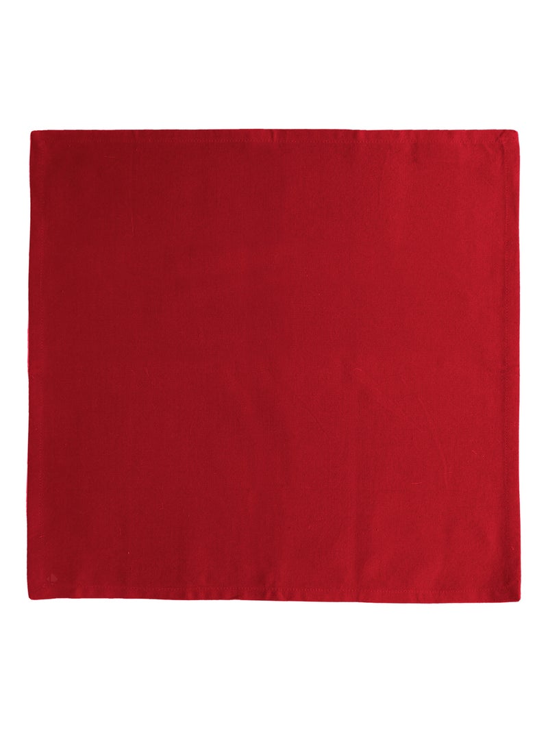 Lot de 6 serviettes de table YUCO coton Rouge foncé - Kiabi