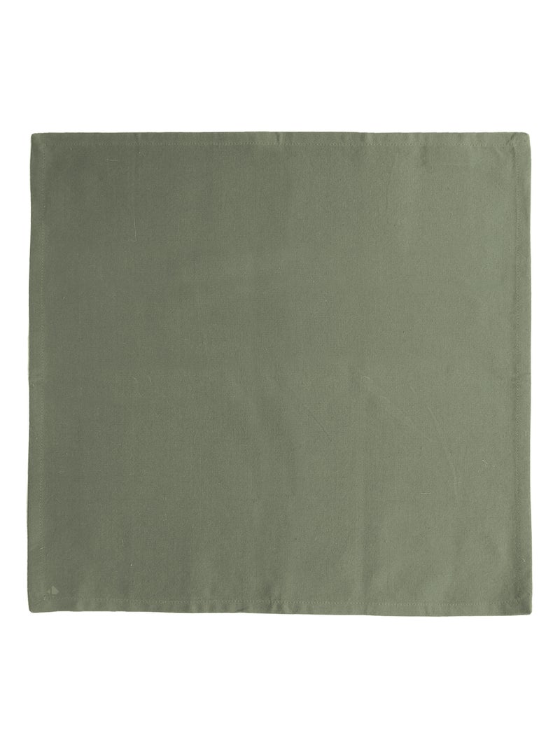 Lot de 6 serviettes de table YUCO coton Vert bouteille - Kiabi
