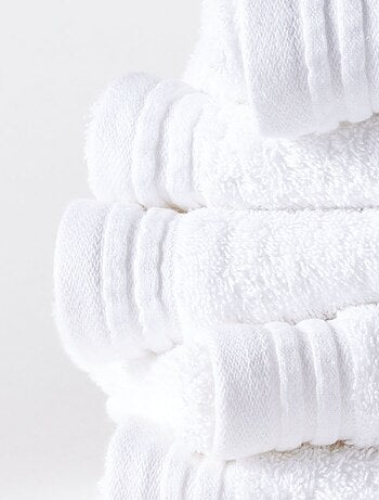 Lot de 6 serviettes de toilette coton uni BATHROOM