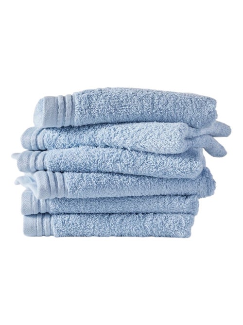 Lot de 6 serviettes de toilette coton uni BATHROOM - Kiabi