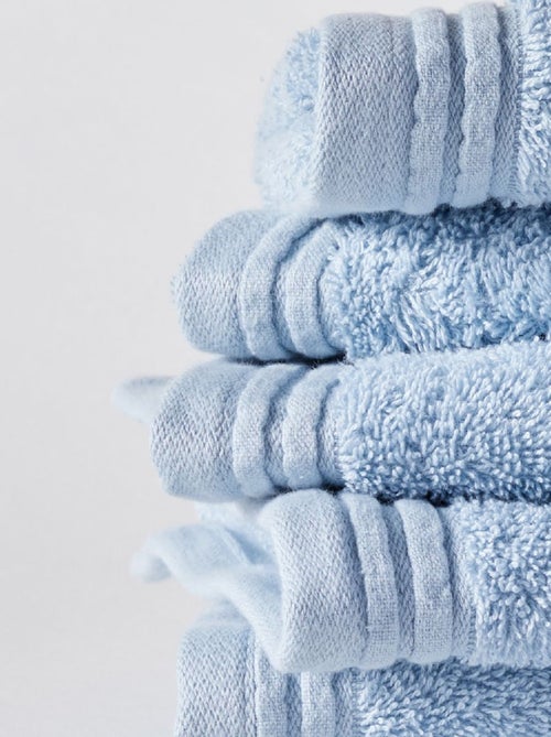 Lot de 6 serviettes de toilette coton uni BATHROOM - Kiabi
