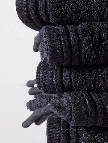 Lot de 6 serviettes de toilette coton uni BATHROOM