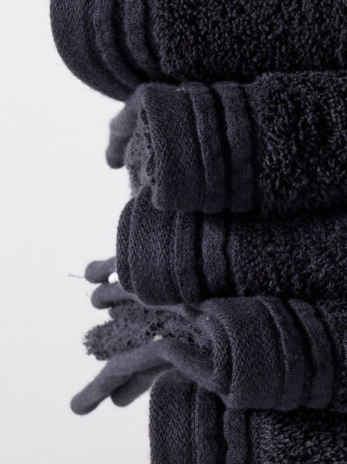 Lot de 6 serviettes de toilette coton uni BATHROOM - Kiabi