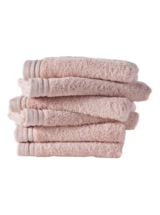 Lot de 6 serviettes de toilette coton uni BATHROOM