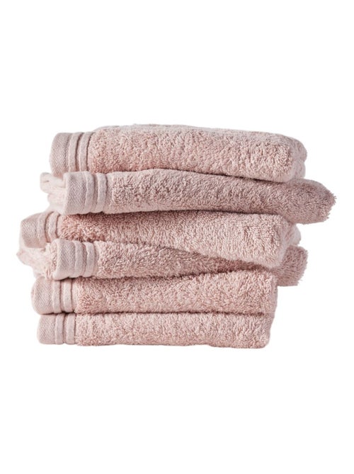 Lot de 6 serviettes de toilette coton uni BATHROOM - Kiabi