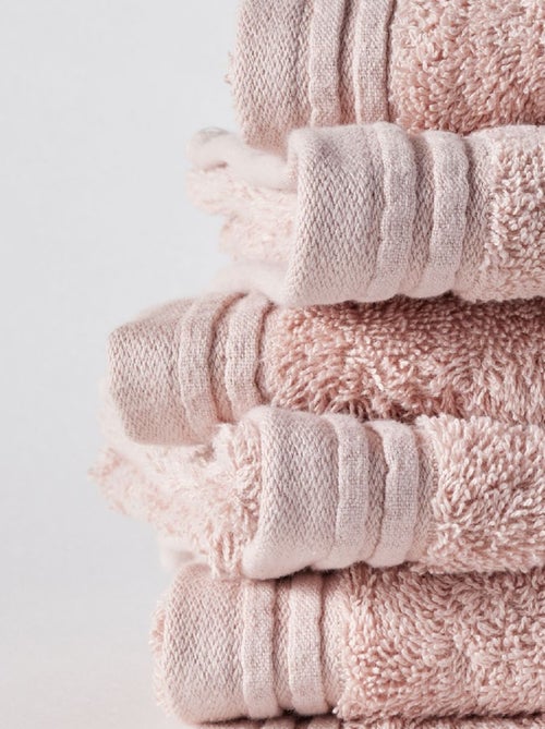 Lot de 6 serviettes de toilette coton uni BATHROOM - Kiabi