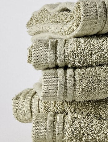 Lot de 6 serviettes de toilette coton uni BATHROOM