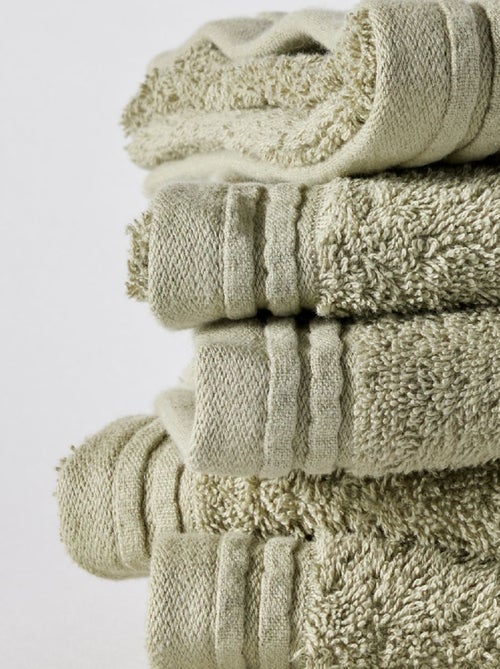 Lot de 6 serviettes de toilette coton uni BATHROOM - Kiabi