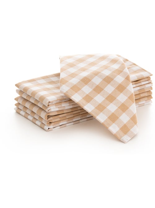 Lot de 6 serviettes en coton à carreaux vichy - gamusi - Kiabi Lot de 6 serviettes en coton à carreaux vichy - gamusi - Kiabi