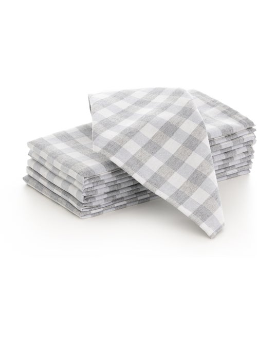 Lot de 6 serviettes en coton à carreaux vichy - gamusi - Kiabi