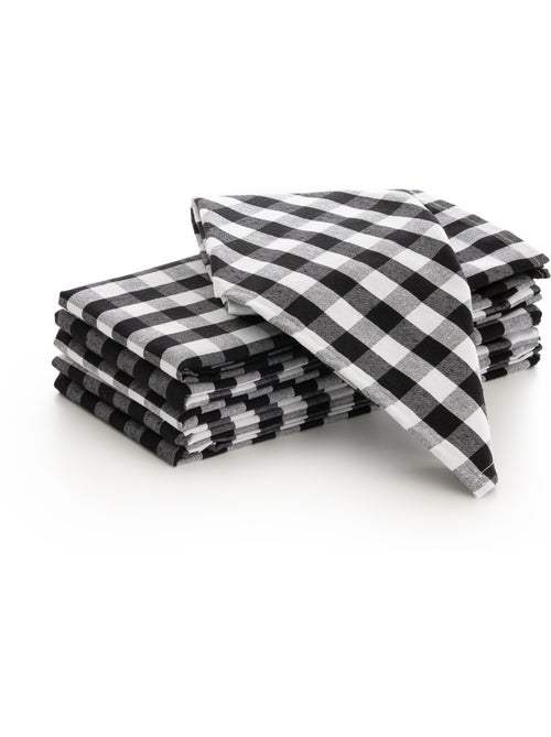 Lot de 6 serviettes en coton à carreaux vichy - gamusi - Kiabi