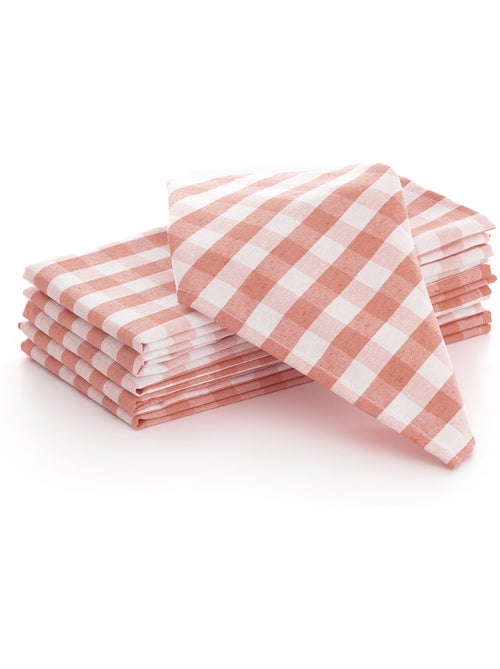 Lot de 6 serviettes en coton à carreaux vichy - gamusi - Kiabi Lot de 6 serviettes en coton à carreaux vichy - gamusi - Kiabi