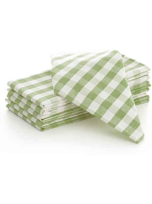 Lot de 6 serviettes en coton à carreaux vichy - gamusi - Kiabi