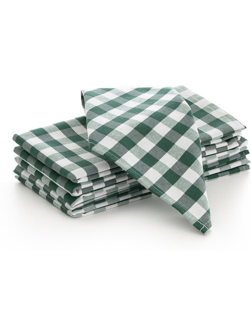 Lot de 6 serviettes en coton à carreaux vichy - gamusi - Kiabi Lot de 6 serviettes en coton à carreaux vichy - gamusi - Kiabi