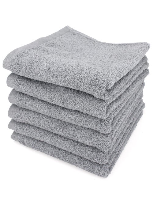 Lot de 6 serviettes toilette 50x90 ALPHA - Kiabi