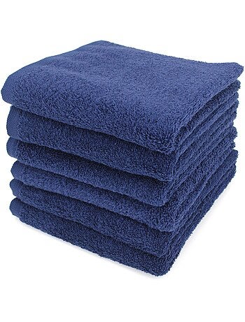 Lot de 6 serviettes toilette 50x90 ALPHA