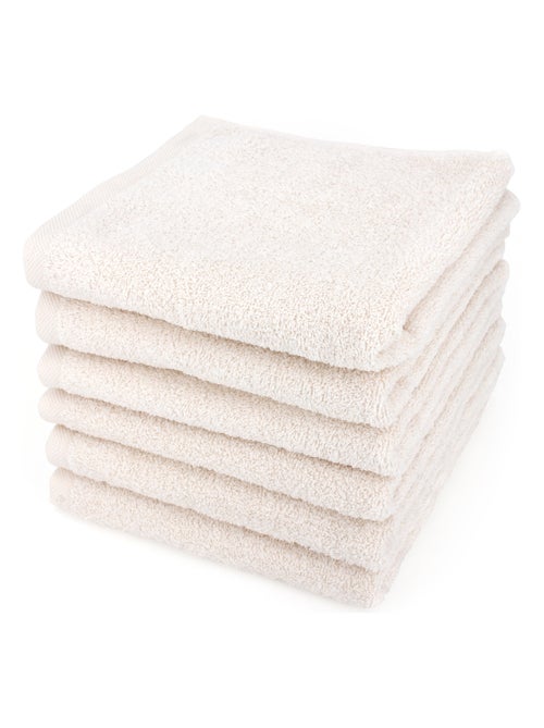 Lot de 6 serviettes toilette 50x90 ALPHA - Kiabi