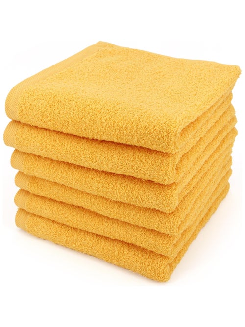 Lot de 6 serviettes toilette 50x90 ALPHA - Kiabi