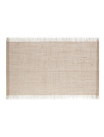 Lot de 6 sets de table à franges - 45 x 30 cm - Naturel