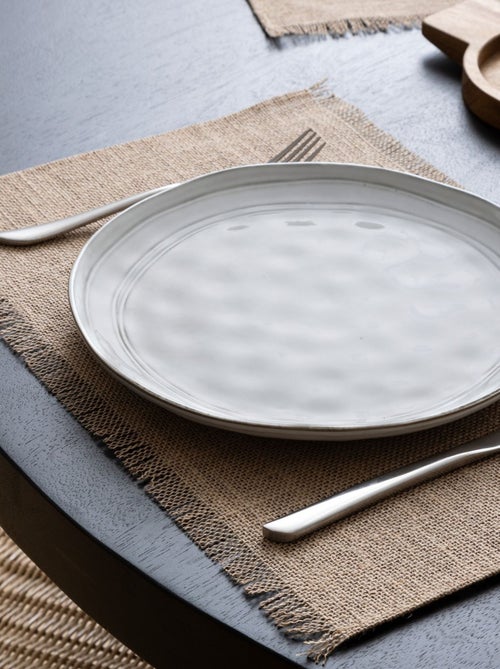 Lot de 6 sets de table à franges - 45 x 30 cm - Naturel - Kiabi