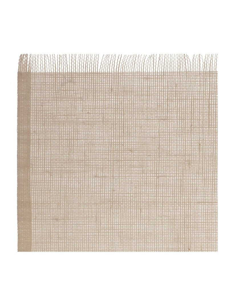 Lot de 6 sets de table à franges - 45 x 30 cm - Naturel Beige - Kiabi