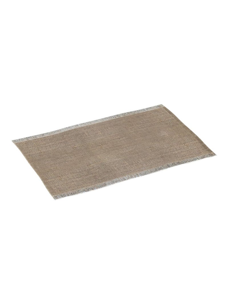 Lot de 6 sets de table à franges - 45 x 30 cm - Naturel Beige - Kiabi