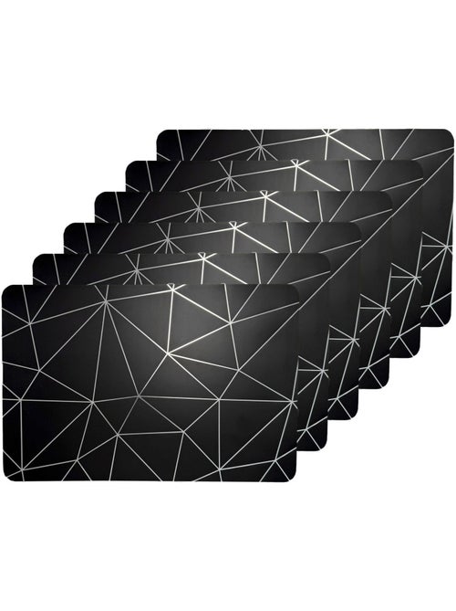 Lot de 6 sets de table avec encre métallique COPPER - Kiabi