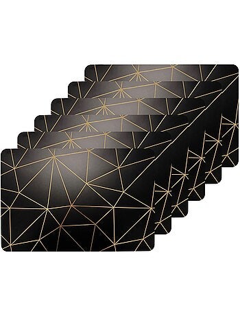 Lot de 6 sets de table avec encre métallique COPPER