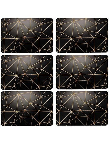 Lot de 6 sets de table avec encre métallique COPPER